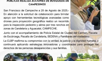 CLBP EN COORDINACIÓN CON INSTITUCIONES PUBLICAS REALIZA ACCIONES DE BUSQUEDA DE CAMPESINOS EN ZONAS DE CANDELARIA Y AGUACATAL, CAMPECHE