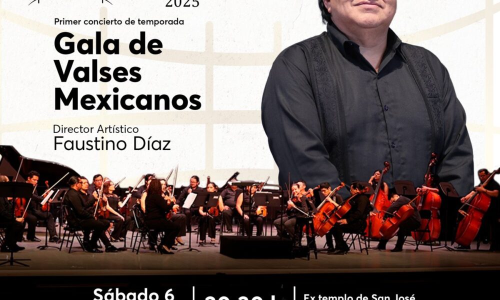 CON GALA DE VALSES MEXICANOS ABRE LA SEGUNDA TEMPORADA DE CONCIERTOS 2025 DE LA ORQUESTA SINFÓNICA DE CAMPECHE