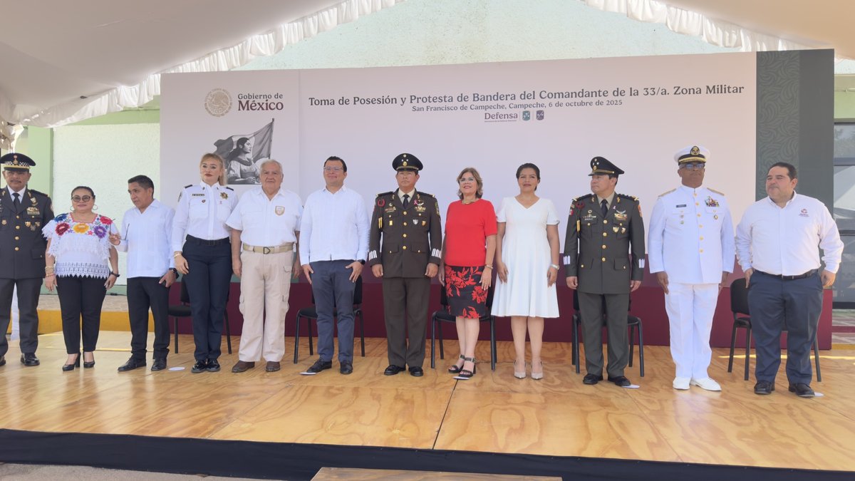 ASISTE SECRETARIA DE GOBIERNO A LA TOMA DE POSESIÓN DEL NUEVO COMANDANTE DE LA 33/A ZONA MILITAR EN CAMPECHE