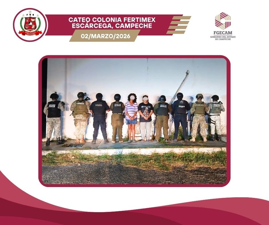 FGECAM EJECUTA DOS CATEOS EN ESCÁRCEGA