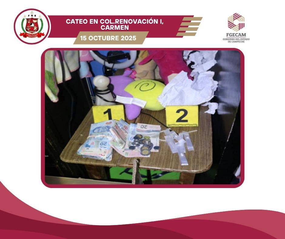 FGECAM REALIZA TRES CATEOS EN CIUDAD DEL CARMEN