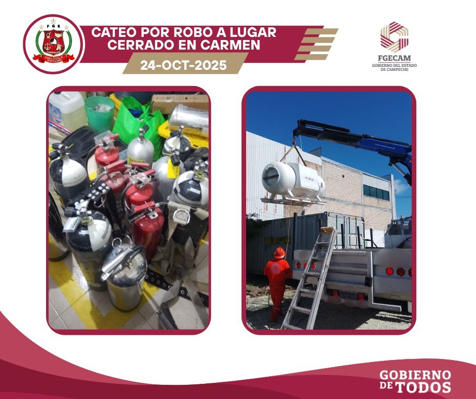 FGECAM EFECTUA CATEO POR ROBO A LUGAR CERRADO