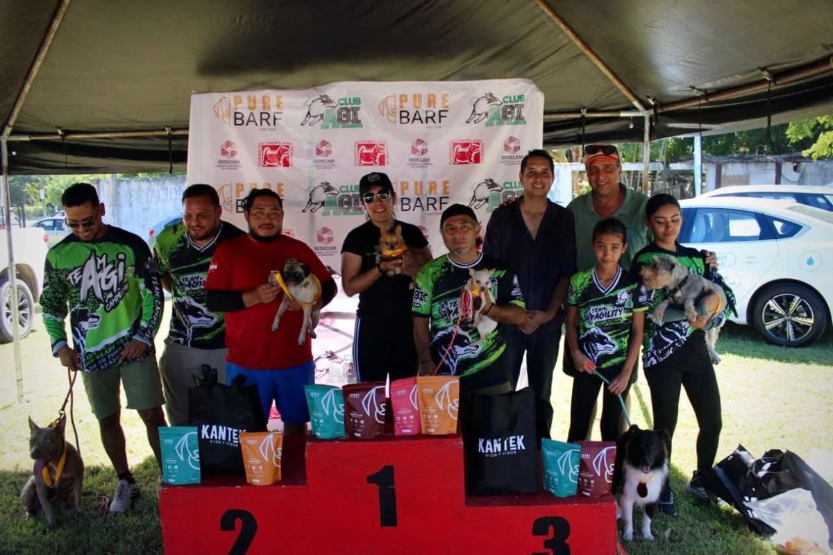 CAMPECHANOS Y SUS PELUDITOS BRILLAN EN LA COMPETENCIA DE OBEDIENCIA CANINA