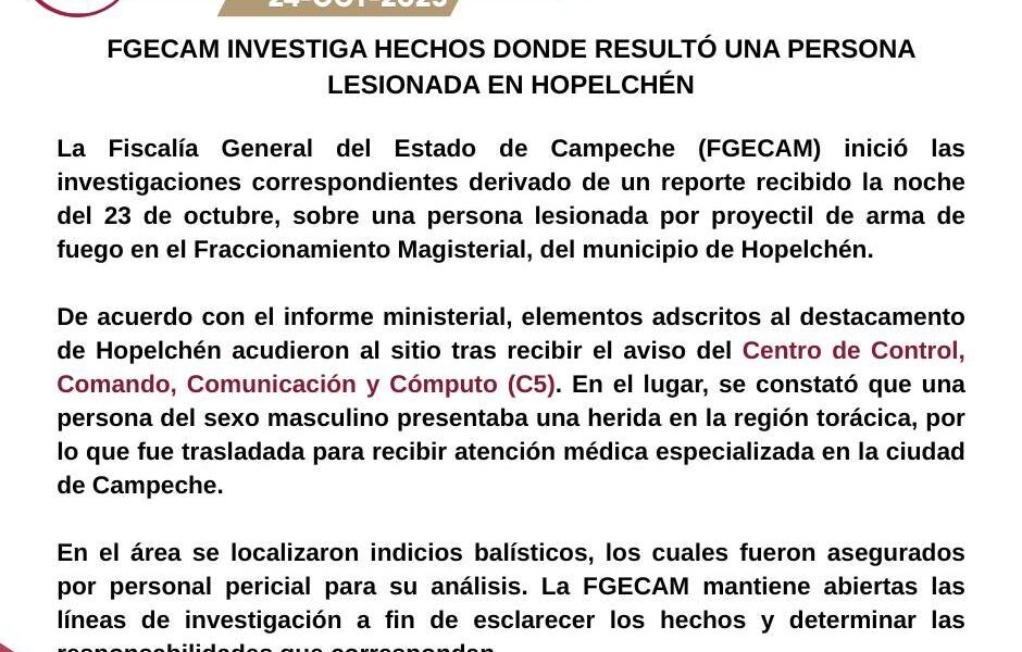 FGECAM EFECTUA CATEO POR ROBO A LUGAR CERRADO