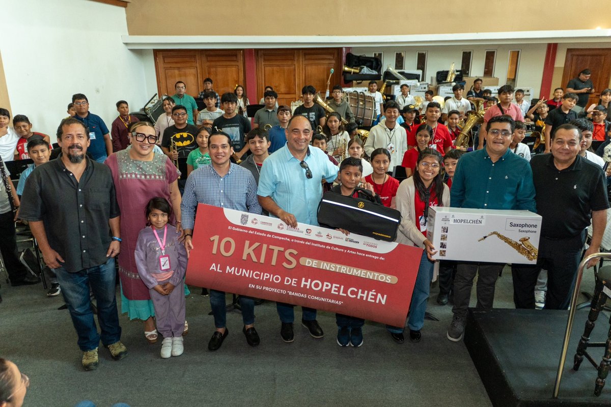 INSTITUTO DE CULTURA Y ARTES DEL ESTADO DE CAMPECHE ENTREGA INSTRUMENTOS MUSICALES A BANDAS COMUNITARIAS