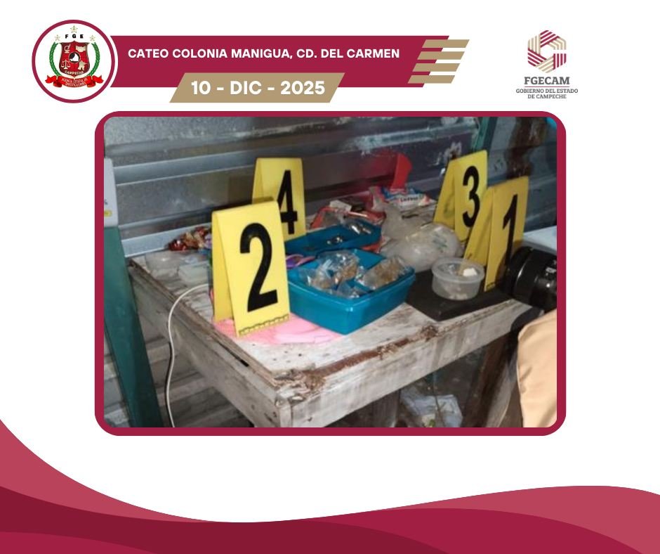 FGECAM EJECUTA DOS CATEOS RELACIONADOS CON NARCOMENUDEO, EN CARMEN