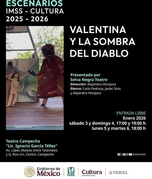 INSTITUTO DE CULTURA Y ARTES INVITA AL PÚBLICO INFANTIL A LA OBRA "VALENTINA Y LA SOMBRA DEL DIABLO" EN EL MARCO DE LOS ESCENARIOS IMSS- CULTURA