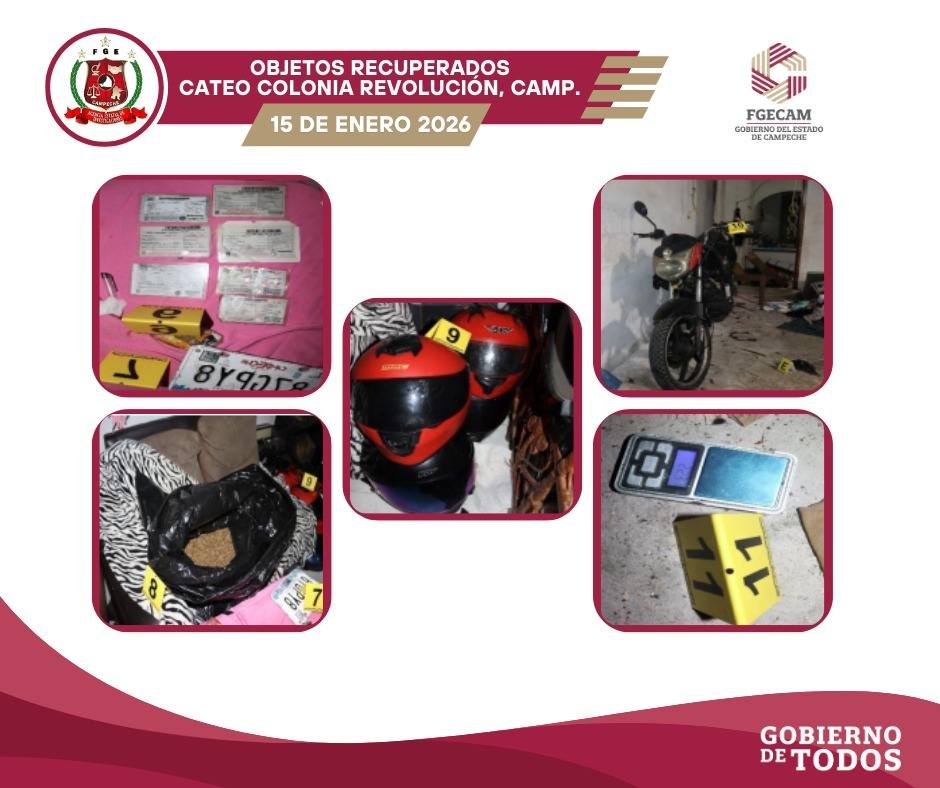 FISCALÍA DE CAMPECHE EJECUTA CATEO POR ROBO DE MOTOCICLETAS EN LA CAPITAL DEL ESTADO