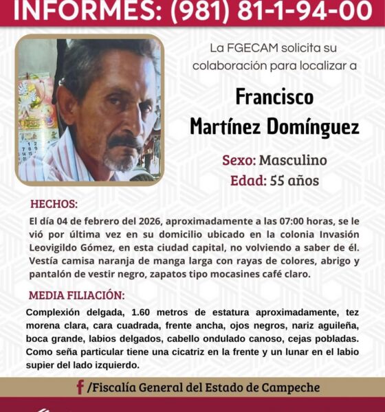 LA FISCALÍA GENERAL DEL ESTADO DE CAMPECHE INFORMA QUE FUERON CUMPLIMENTADAS DOS ÓRDENES DE APREHENSIÓN POR DIVERSOS DELITOS