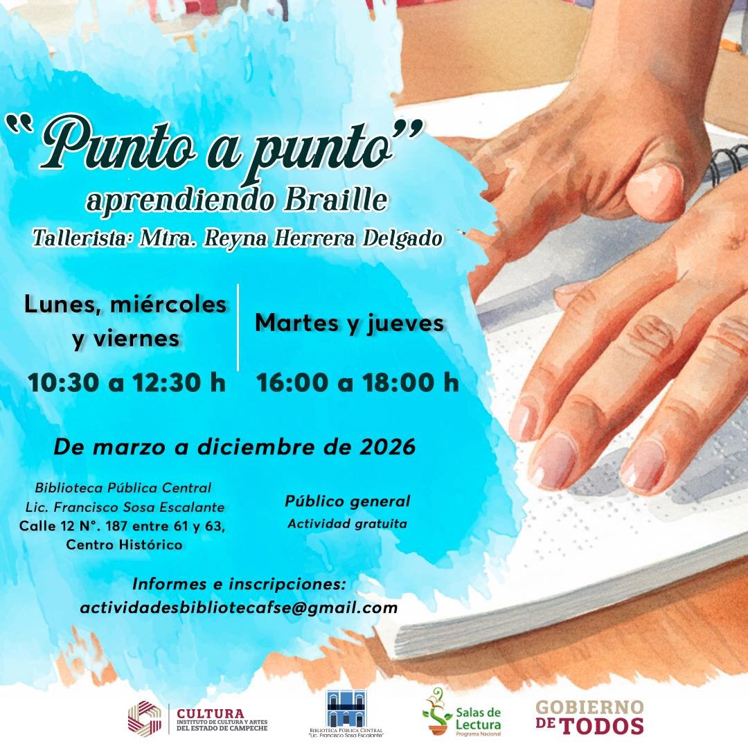 INSTITUTO DE CULTURA Y ARTES INVITA A APRENDER BRAILLE