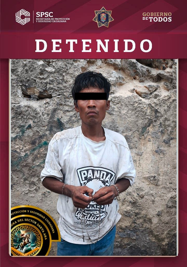 DETENIDO POR SU PROBABLE PARTICIPACIÓN EN EL DELITO DE HOMICIDIO CALIFICADO EN GRADO DE TENTATIVA