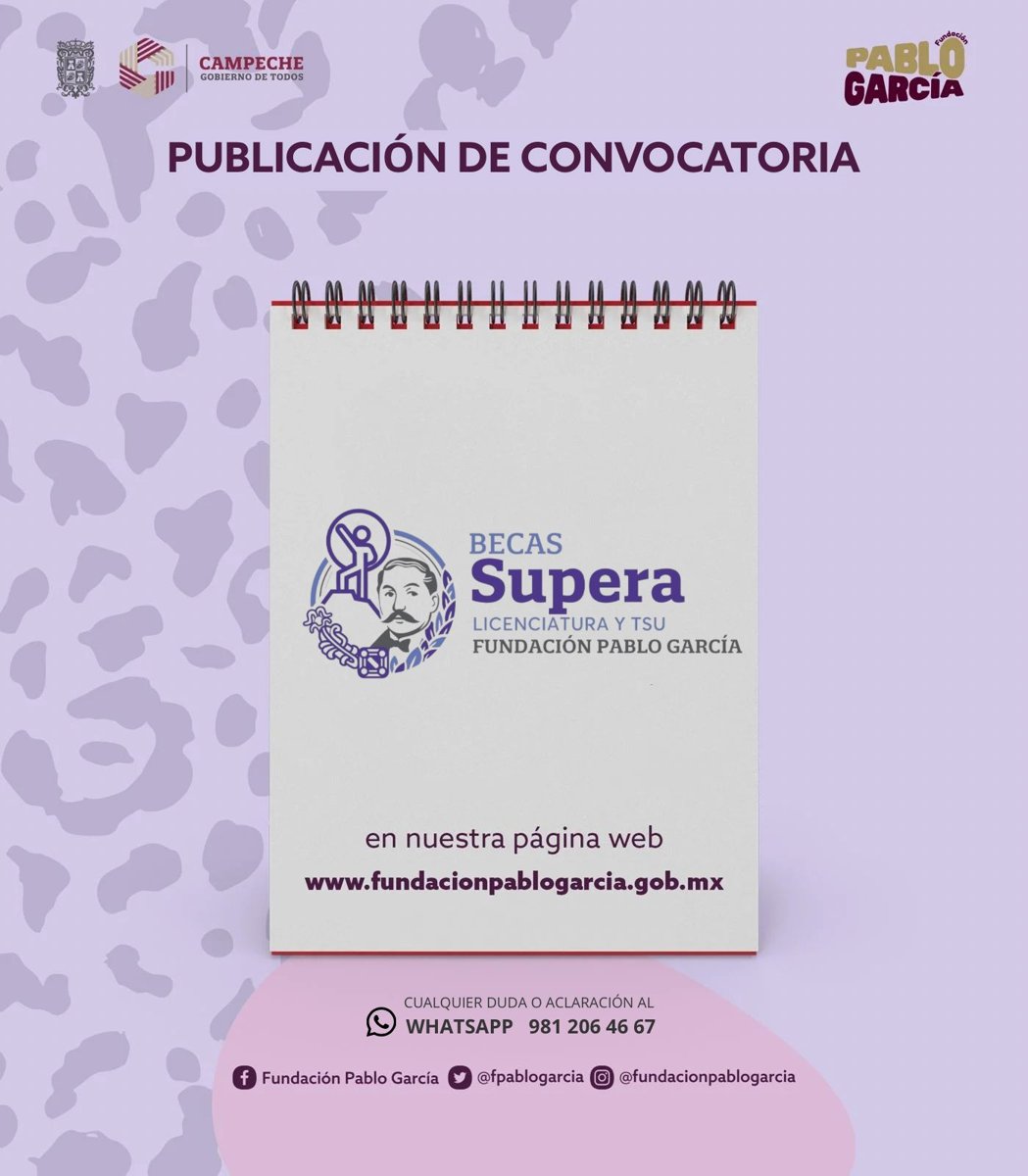 PUBLICACIÓN DE CONVOCATORIA DE BECAS SUPERA LICENCIATURA Y TSU