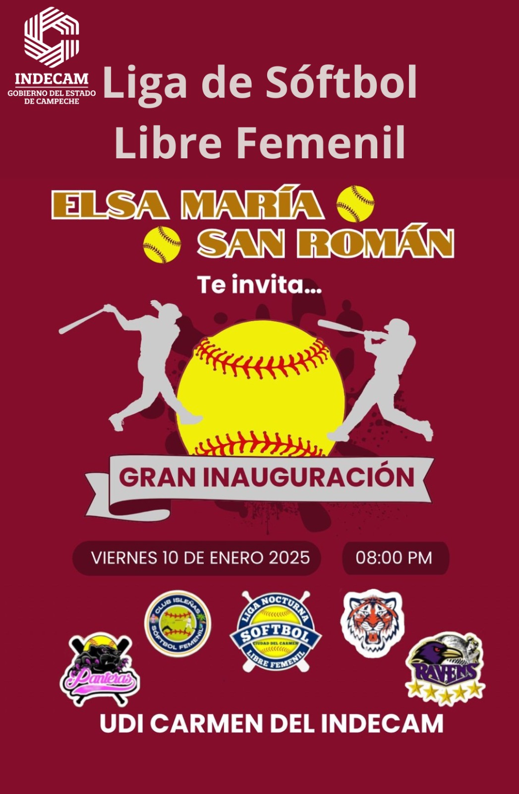 ARRANCA LIGA FEMENIL DE SÓFTBOL EN CARMEN