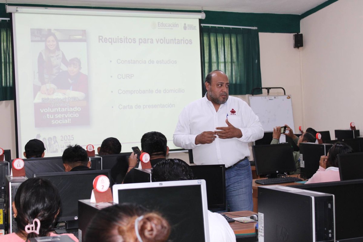 “PARA COMBATIR EL REZAGO EDUCATIVO EN PALIZADA, EL IEEA INVITÓ A ALUMNOS A SUMARSE COMO ASESORES Y PROMOTORES”