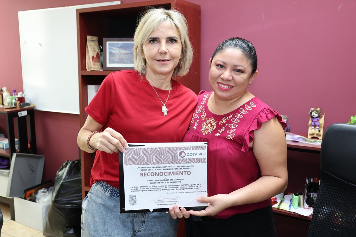 IMEC RECIBE RECONOCIMIENTO POR CUMPLIR EN MATERIA DE OBLIGACIONES DE TRANSPARENCIA EN LA PLATAFORMA NACIONAL