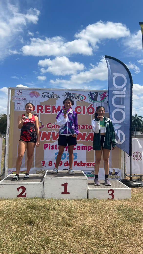CAMPECHE SUMA OCHO MEDALLAS MÁS EN EL ENCUENTRO INVERNAL DE ATLETISMO 2025