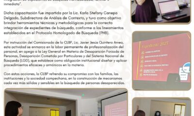 FORTALECIMIENTO DE CAPACIDADES DEL PERSONAL DE LA CLBP EN EL PROTOCOLO HOMOLOGADO DE BÚSQUEDA DE PERSONAS DESAPARECIDAS Y NO LOCALIZADAS