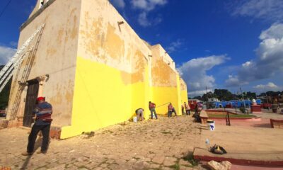 REALIZAN ACCIONES DE MANTENIMIENTO EN CEMENTERIO PRINCIPAL E IGLESIA DE POMUCH