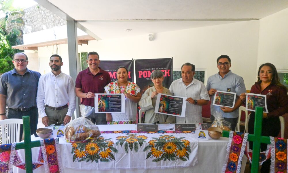 PRESENTAN ACTIVIDADES DEL FESTIVAL DE DÍA DE MUERTOS, “POMUCH PARA EL MUNDO” , 2024