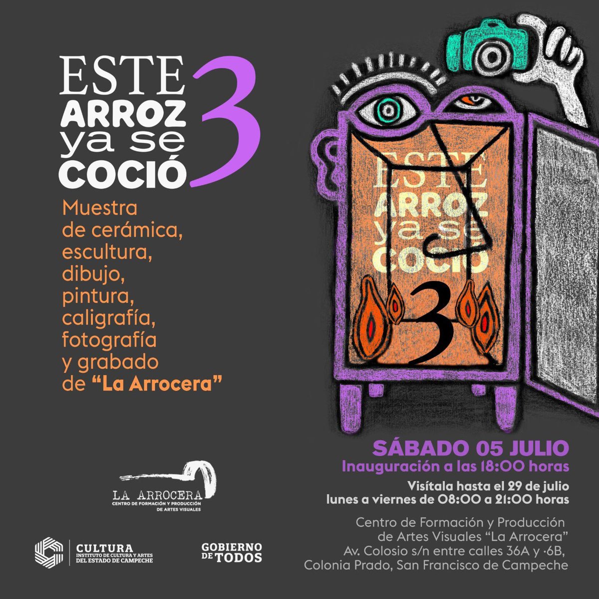 CENTRO DE FORMACIÓN Y PRODUCCIÓN DE ARTES VISUALES “LA ARROCERA” PRESENTA TERCERA MUESTRA COLECTIVA DE ARTES VISUALES