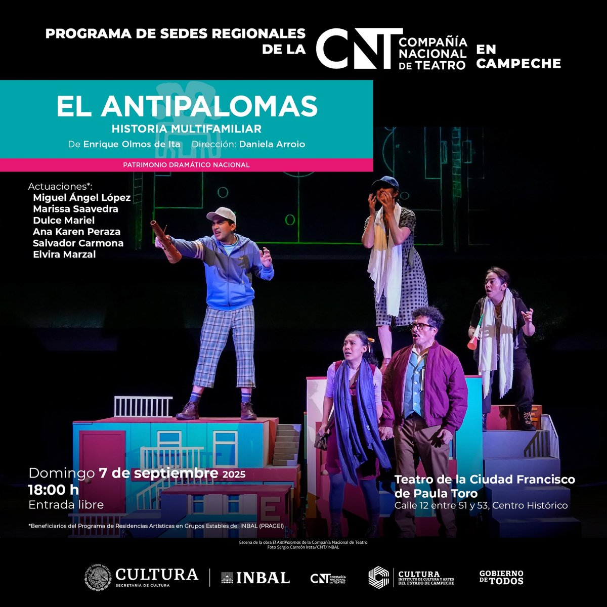 LA COMPAÑÍA NACIONAL DE TEATRO LLEGA A CAMPECHE CON TRES OBRAS Y TRES TALLERES ESPECIALIZADOS