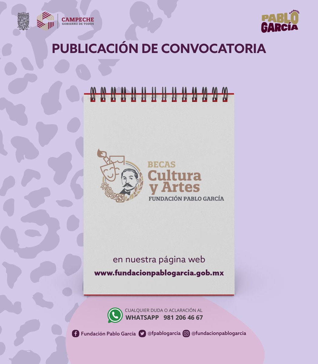 LA FUNDACIÓN PABLO GARCÍA ANUNCIÓ LA PUBLICACIÓN DE LA CONVOCATORIA DE LAS BECAS CULTURA Y ARTES