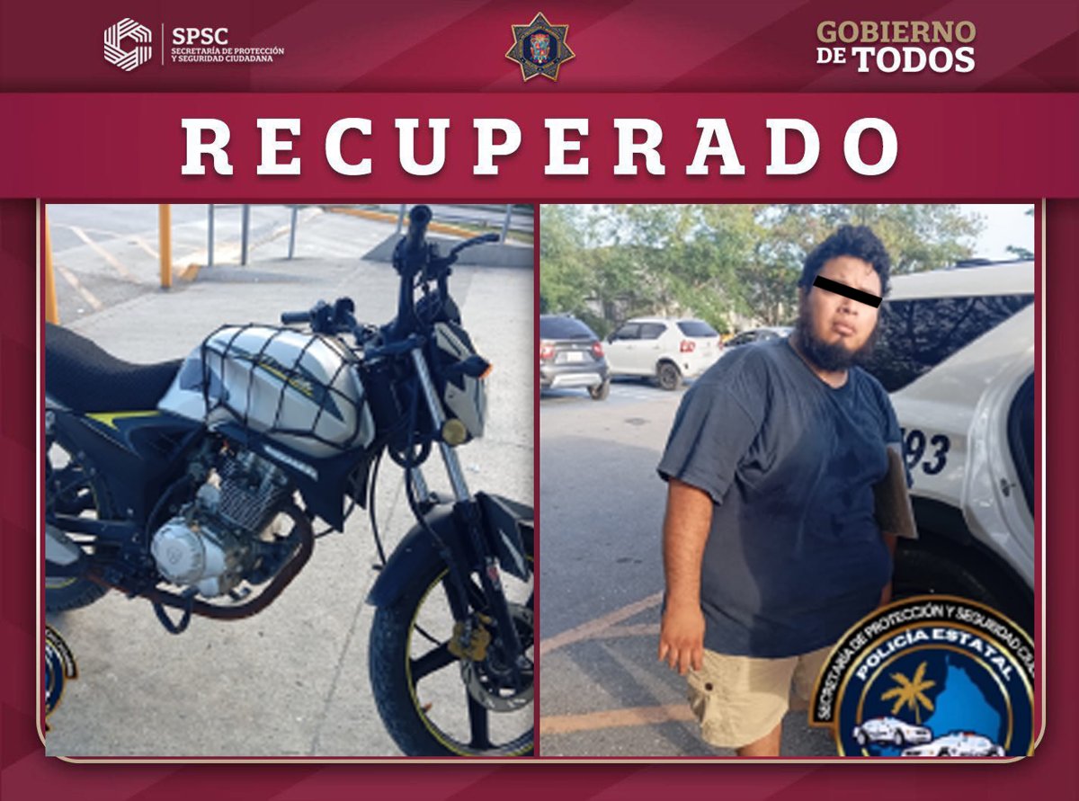 C5 DETECTA MOTOCICLETA CON REPORTE DE ROBO; FUE ASEGURADA Y PUESTA A DISPOSICIÓN DE LA FGE