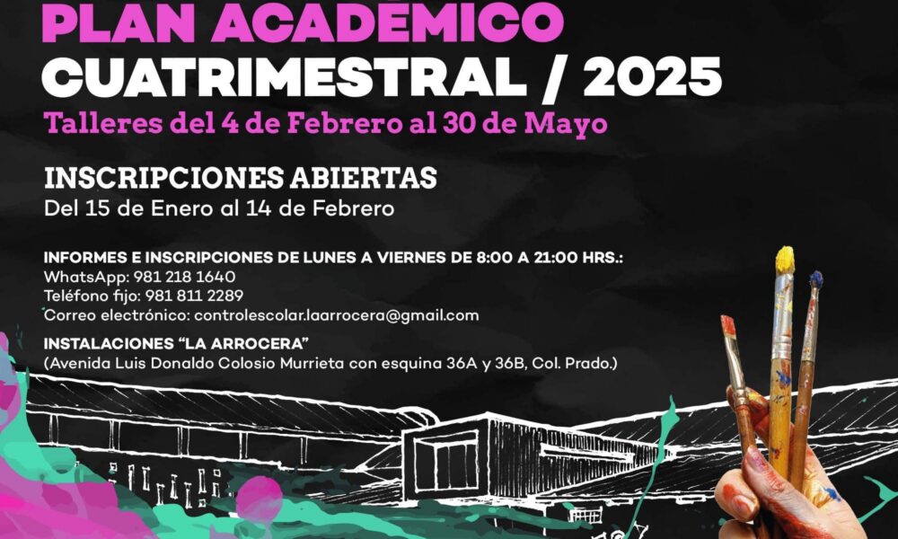 INSTITUTO DE CULTURA Y ARTES PRESENTA PROGRAMA ACADÉMICO DE LA ARROCERA, CENTRO DE FORMACIÓN Y PRODUCCIÓN DE ARTES VISUALES