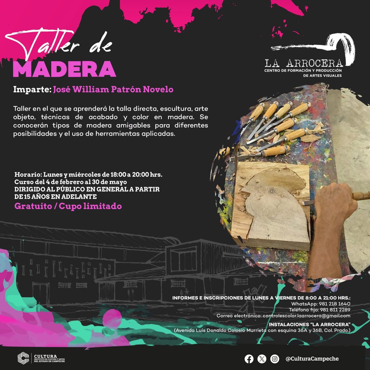 INSTITUTO DE CULTURA Y ARTES PRESENTA PROGRAMA ACADÉMICO DE LA ARROCERA, CENTRO DE FORMACIÓN Y PRODUCCIÓN DE ARTES VISUALES