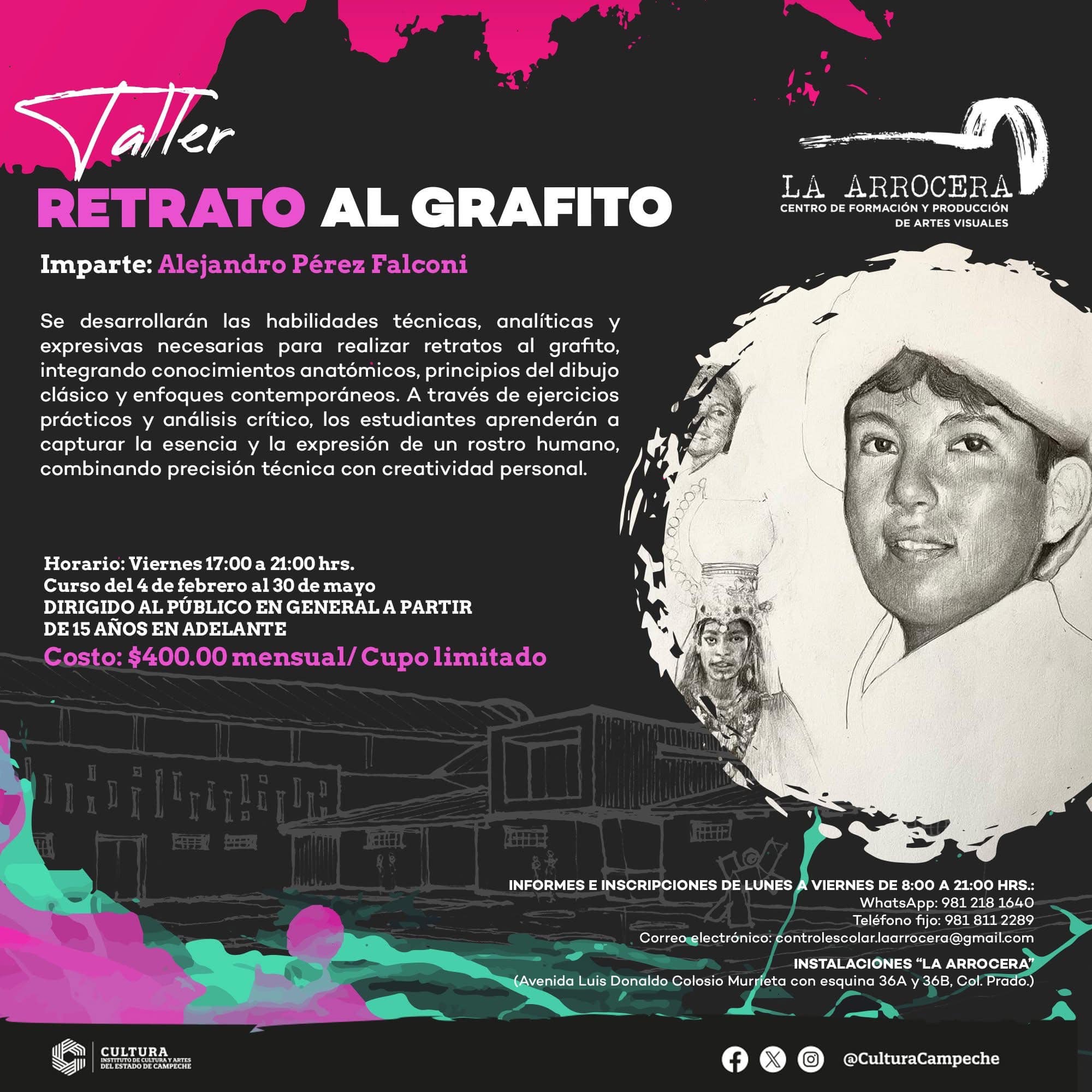 INSTITUTO DE CULTURA Y ARTES PRESENTA PROGRAMA ACADÉMICO DE LA ARROCERA, CENTRO DE FORMACIÓN Y PRODUCCIÓN DE ARTES VISUALES