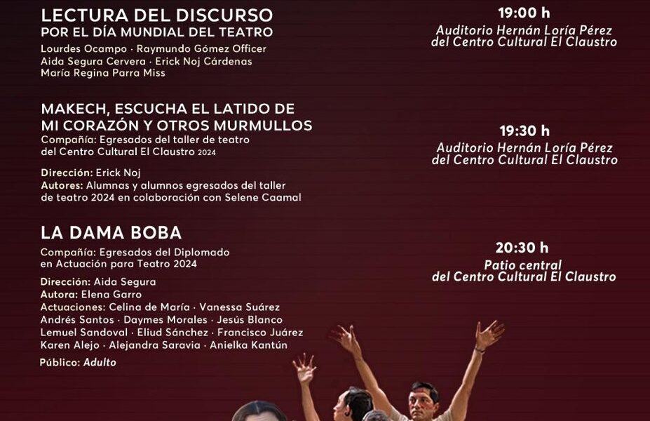 CELEBRARÁ CAMPECHE EL DÍA MUNDIAL DEL TEATRO CON GRANDES PROPUESTAS