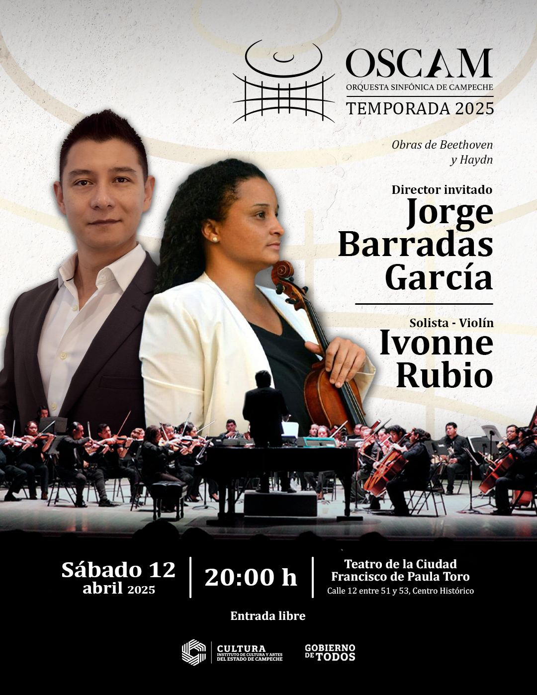 EL RECONOCIDO MÚSICO JORGE BARRADAS GARCÍA SERÁ EL DIRECTOR INVITADO EN PRÓXIMO CONCIERTO DE LA ORQUESTA SINFÓNICA DE CAMPECHE