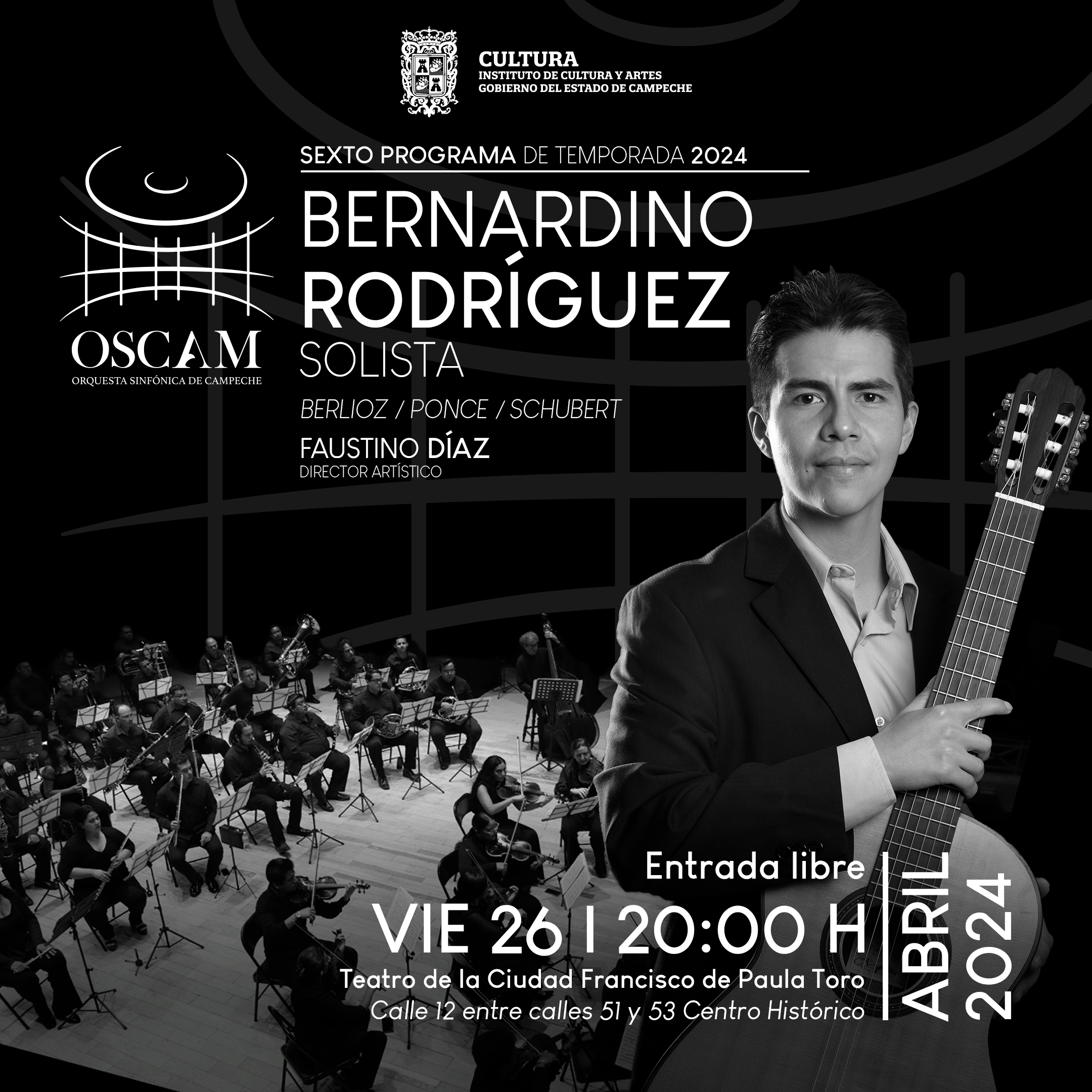 Presenta Oscam Concierto Con Solista Bernardino Rodríguez