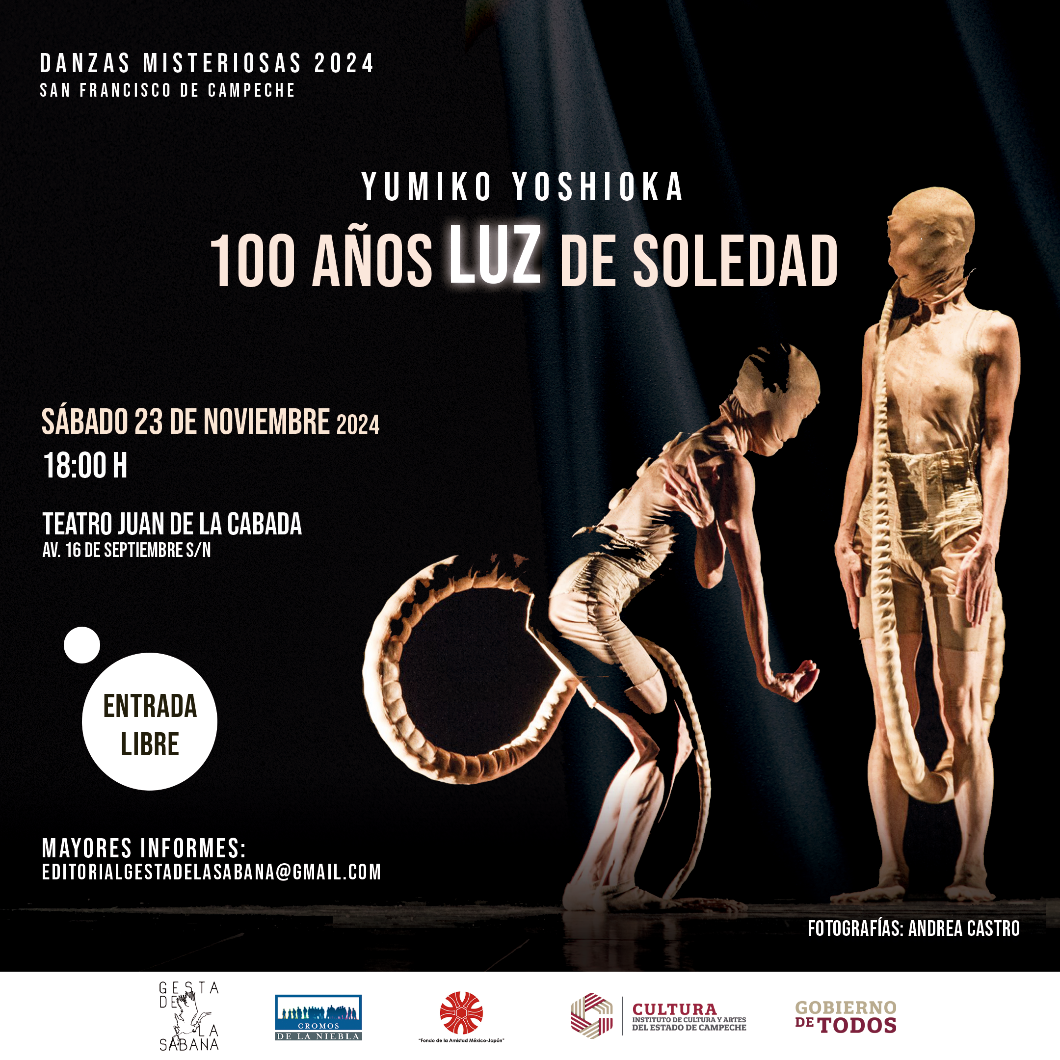 ÉXITO INTERNACIONAL DE YUMIKO YOSHIOKA LLEGA AL TEATRO JUAN DE LA CABADA VERA