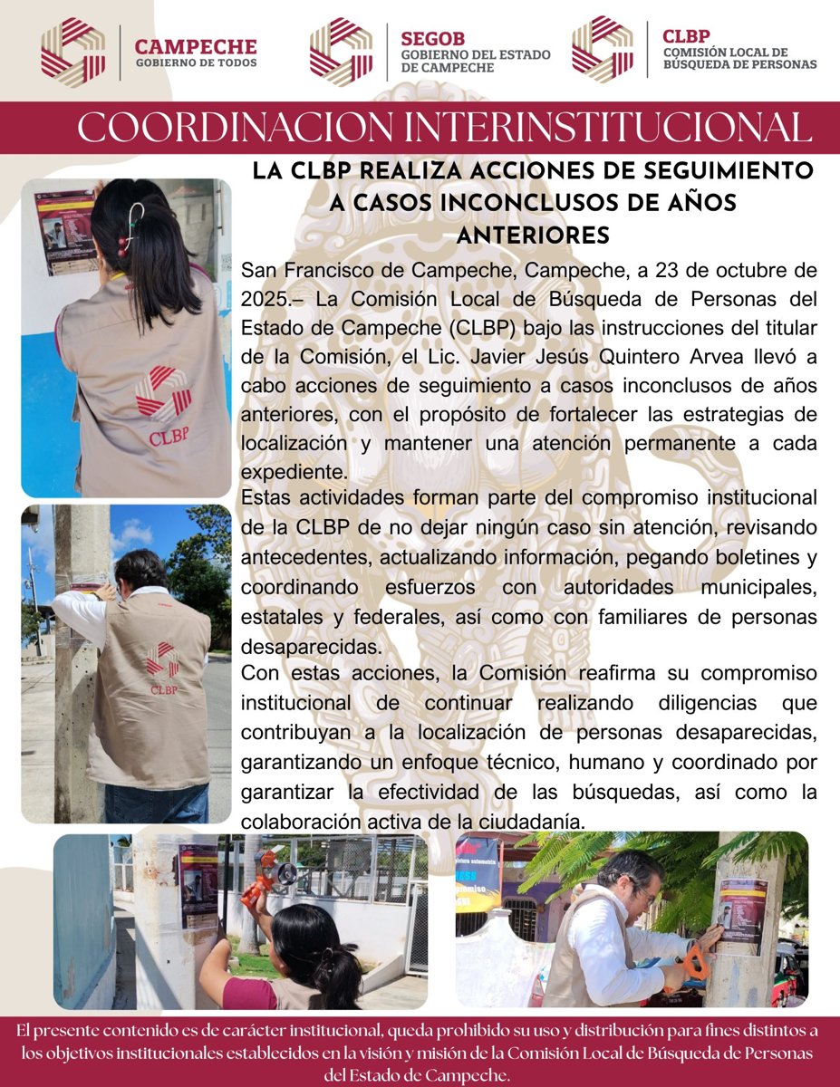 LA CLBP REALIZA ACCIONES DE SEGUIMIENTO A CASOS INCONCLUSOS DE AÑOS ANTERIORES