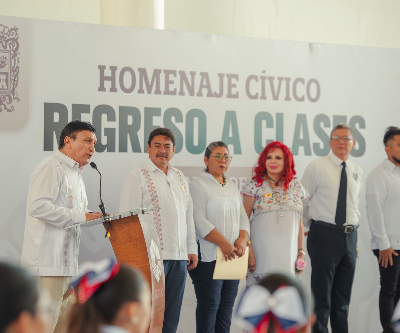 Acompañó Gobernadora, Layda Sansores, A Los Alumnos De La Primaria Justo Sierra Méndez En El Reinicio De Clases