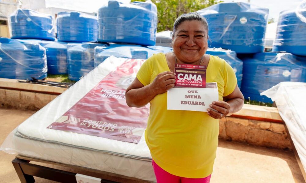 LA GOBERNADORA, LAYDA SANSORES SAN ROMAN, ENTREGÓ APOYOS, CISTERNAS, CAMAS Y COLCHONES POR MÁS DE $3.7 MILLONES A 556 FAMILIAS CAMPECHANAS