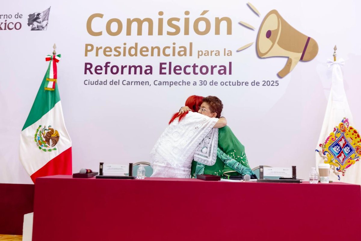 LA GOBERNADORA, LAYDA SANSORES, Y LA CONSEJERA JURÍDICA, ERNESTINA GODOY, ENCABEZARON LA AUDIENCIA PÚBLICA DE LA COMISIÓN PRESIDENCIAL PARA LA REFORMA ELECTORAL EN CIUDAD DEL CARMEN