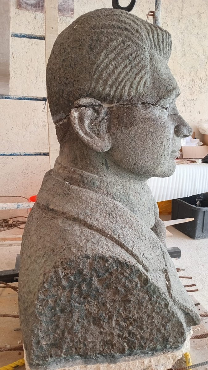 AVANZA LA RESTAURACIÓN DEL BUSTO DE FELIPE CARRILLO PUERTO EN CAMPECHE