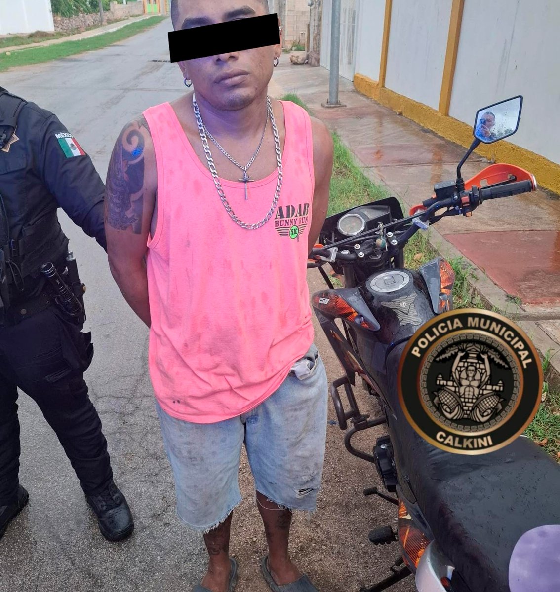 PERSONA ASEGURADA EN CALKINÍ POR POSIBLE POSESIÓN DE SUSTANCIAS ILÍCITAS