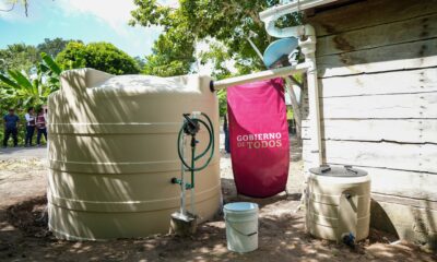 BIENESTAR ENTREGA CAPTADORES DE AGUA EN CALAKMUL