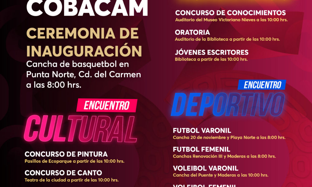 CARTELERA ENCUENTRO ESTATAL COBACAM