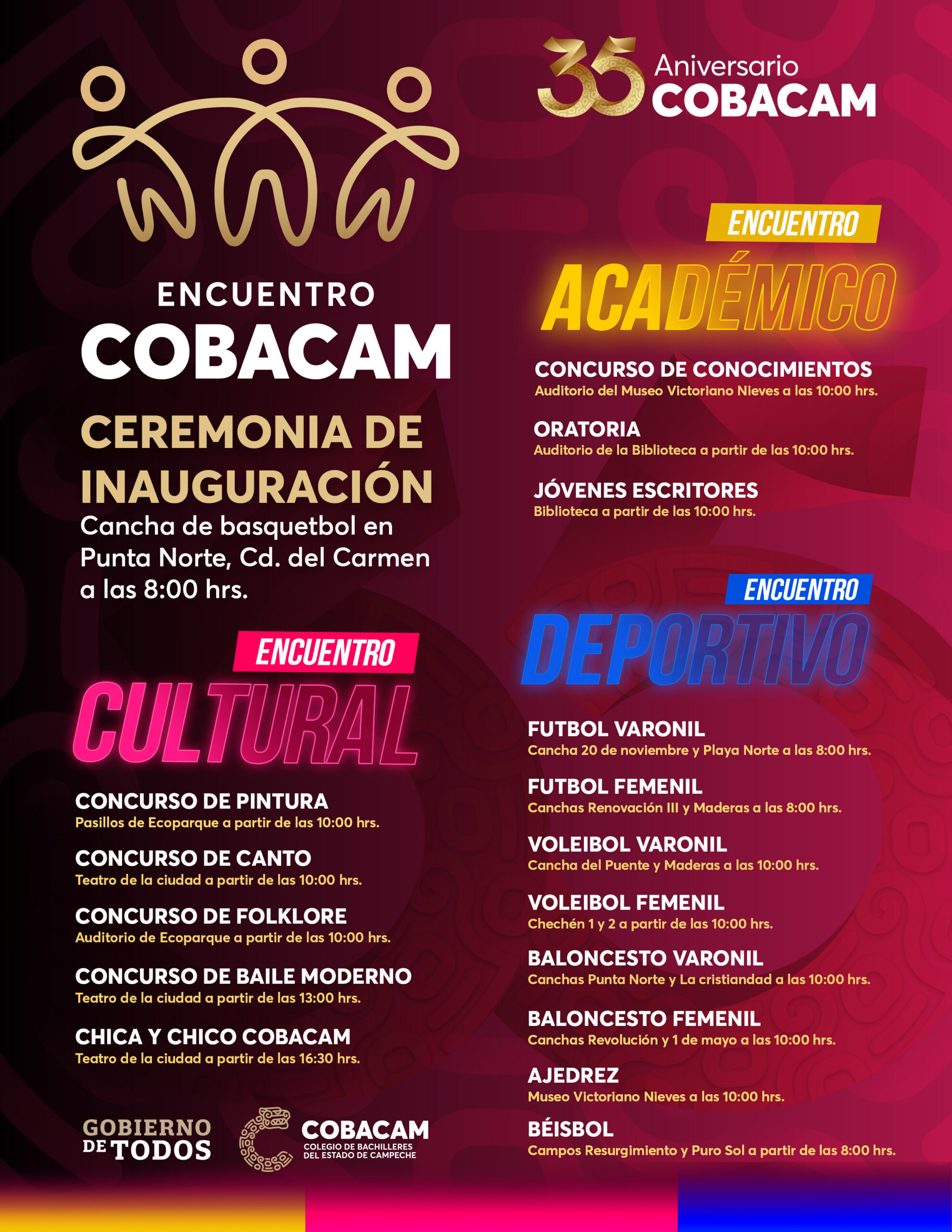 CARTELERA ENCUENTRO ESTATAL COBACAM