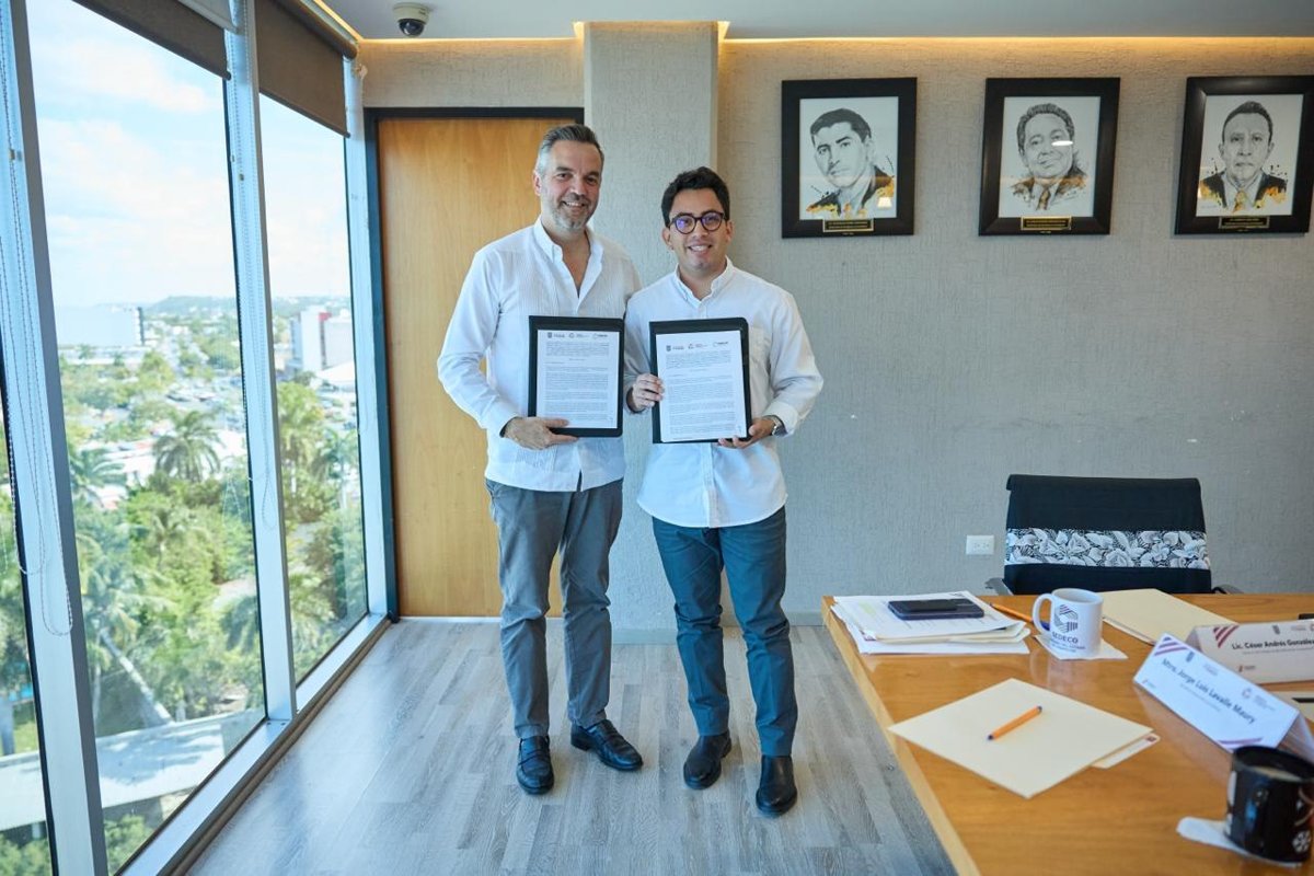 FIRMA DE CONVENIO CON EL INSTITUTO CAMPECHANO Y COBACAM, SECRETARÍA DE DESARROLLO ECONÓMICO