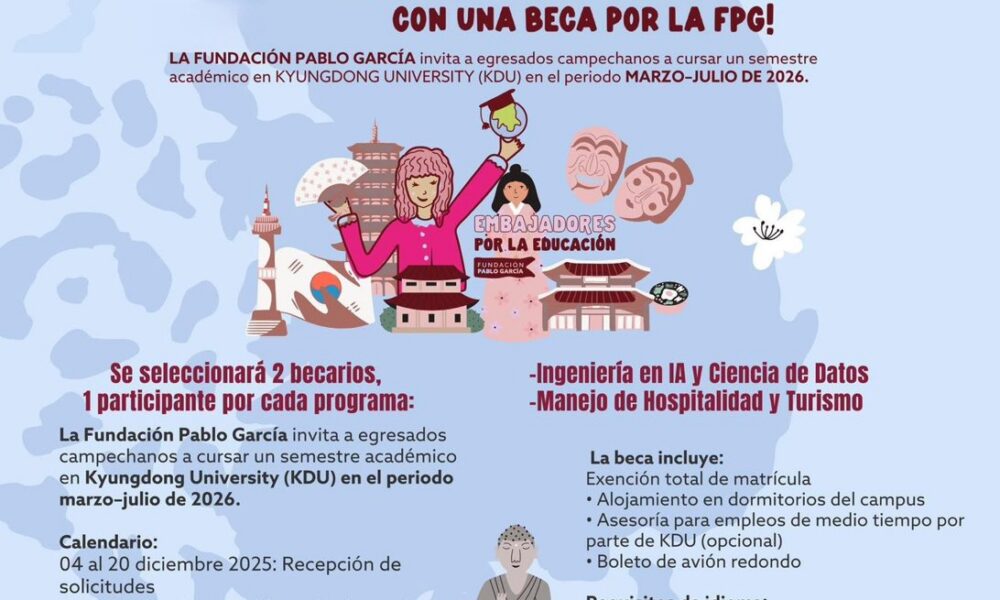 CONVOCATORIA ABIERTA: ESTUDIA UN SEMESTRE EN COREA DEL SUR CON LA FUNDACIÓN PABLO GARCÍA