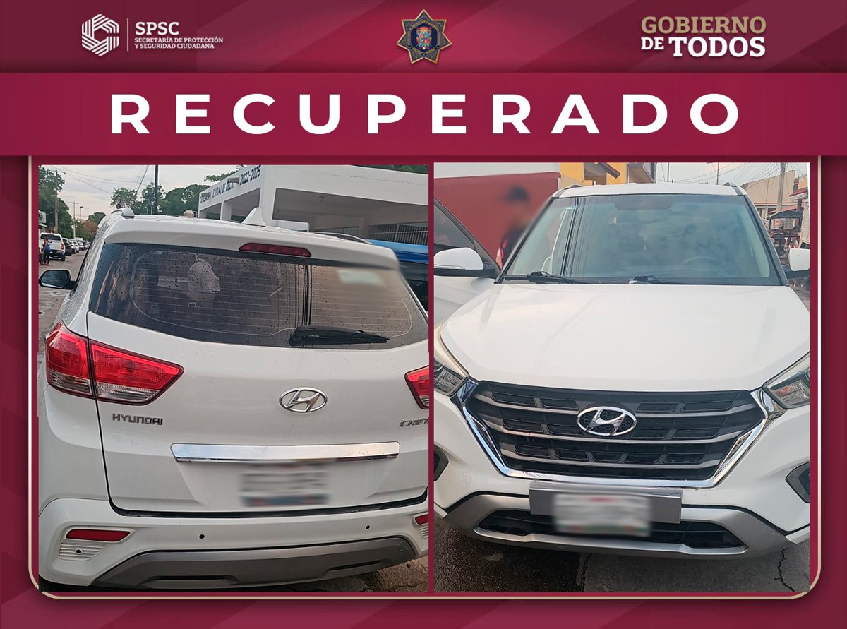 ACCIÓN EFICIENTE DEL REPUVE DETECTA VEHÍCULO CON REPORTE DE ROBO EN BÉCAL