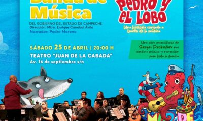 BANDA DE MÚSICA DEL GOBIERNO DEL ESTADO PRESENTA “PEDRO Y EL LOBO” EN EL FESTIVAL INFANTIL CAMPECHE 2026