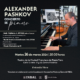 EL TALENTOSO PIANISTA, ALEXANDER PASHKOV, SE PRESENTARÁ EN EL TEATRO TORO