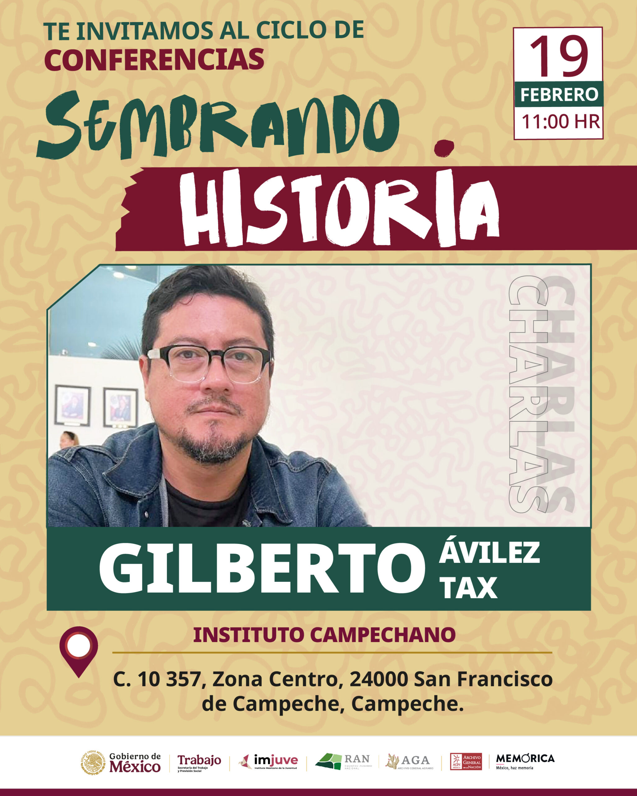 REALIZARÁ INJUCAM CONFERENCIA "SEMBRANDO HISTORIA"