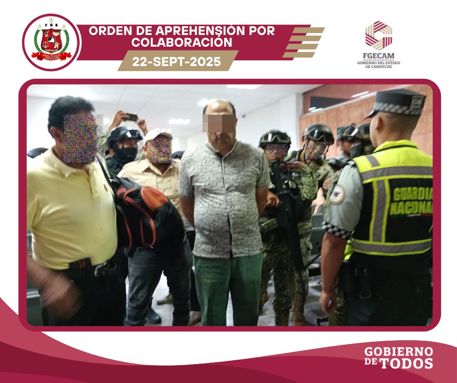 FGECAM CUMPLE CON ORDEN DE APREHENSIÓN POR COLABORACIÓN CON ESTADO DE MÉXICO